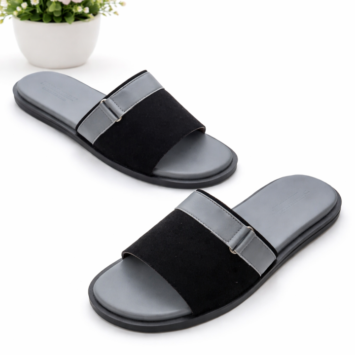 Topmost Crafts Luxe Dual-Tone Slide Sandals